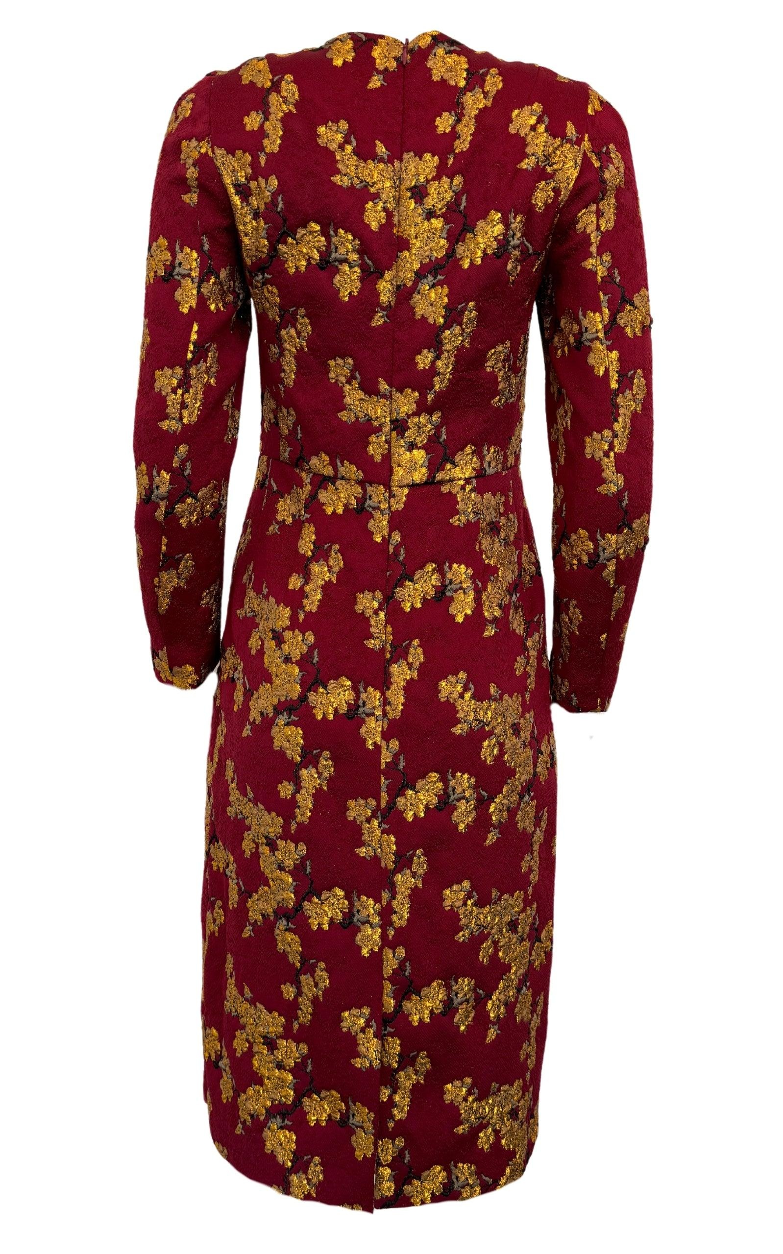 Floral Jacquard Dress - 2