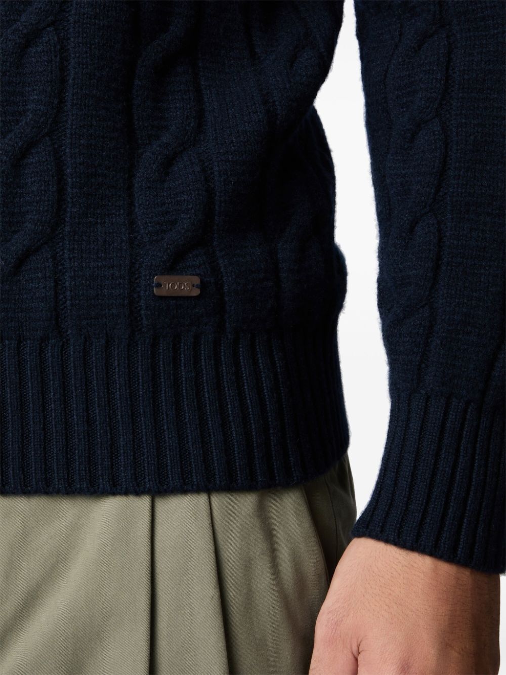 cable-knit crew-neck sweater - 4