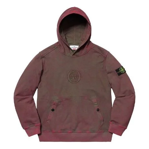 Supreme SS19 x Stone Island 후드 스웨터 로고 SUP-SS19-389 - 1