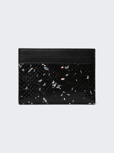 SAINT LAURENT Card Case Black and Silver outlook