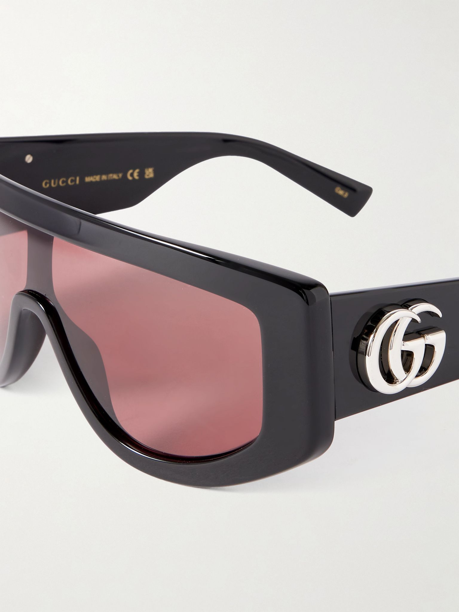 GG oversized D-frame acetate sunglasses Black - 4