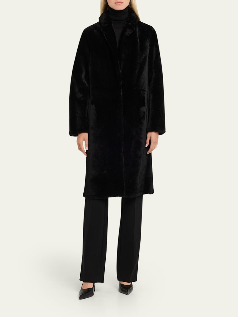 Yves Salomon Ironed Lamb Shearling Coat outlook