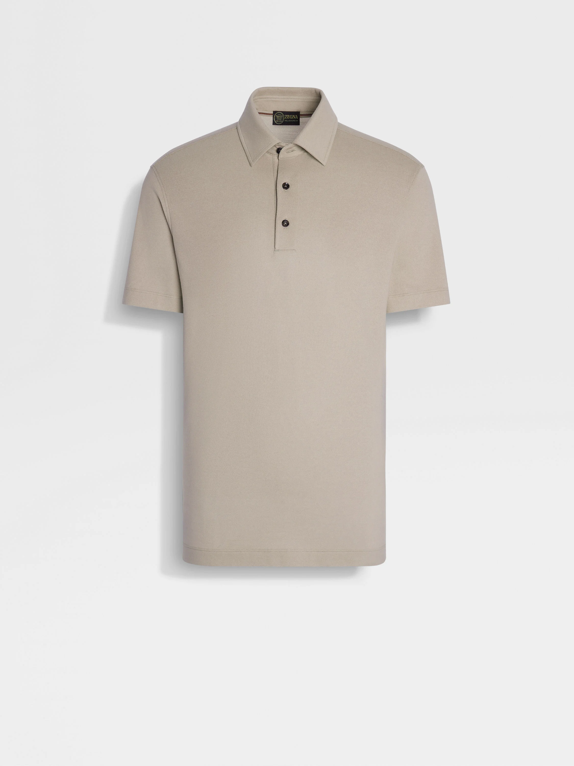 LIGHT TAUPE VELLUS AUREUM POLO SHIRT - 1