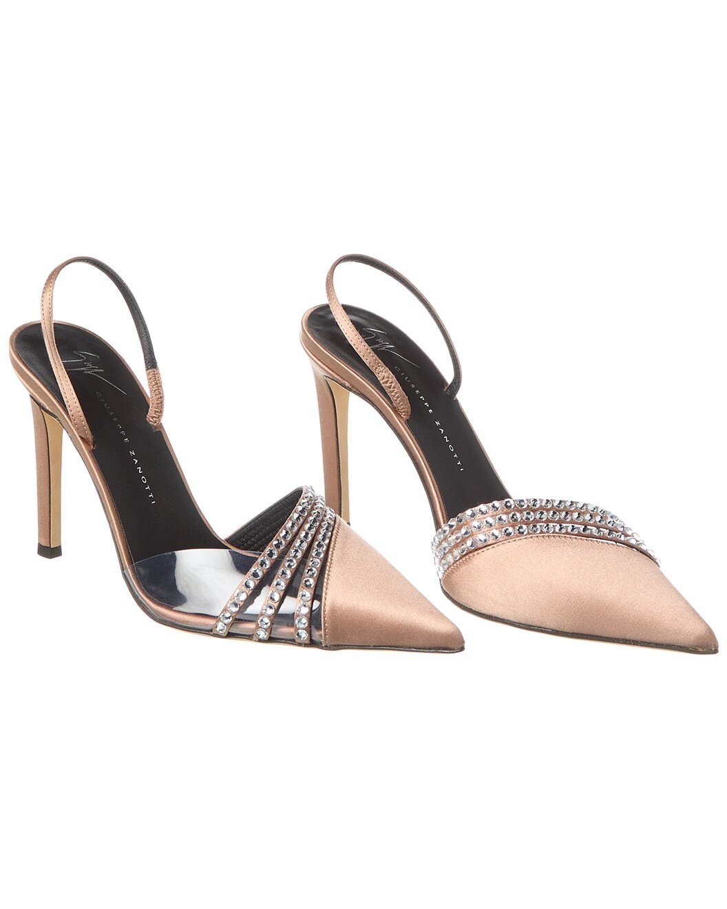 Giuseppe Zanotti Braquel 105 Satin & Vinyl Slingback Pump (Authentic Pre-Loved) - 1