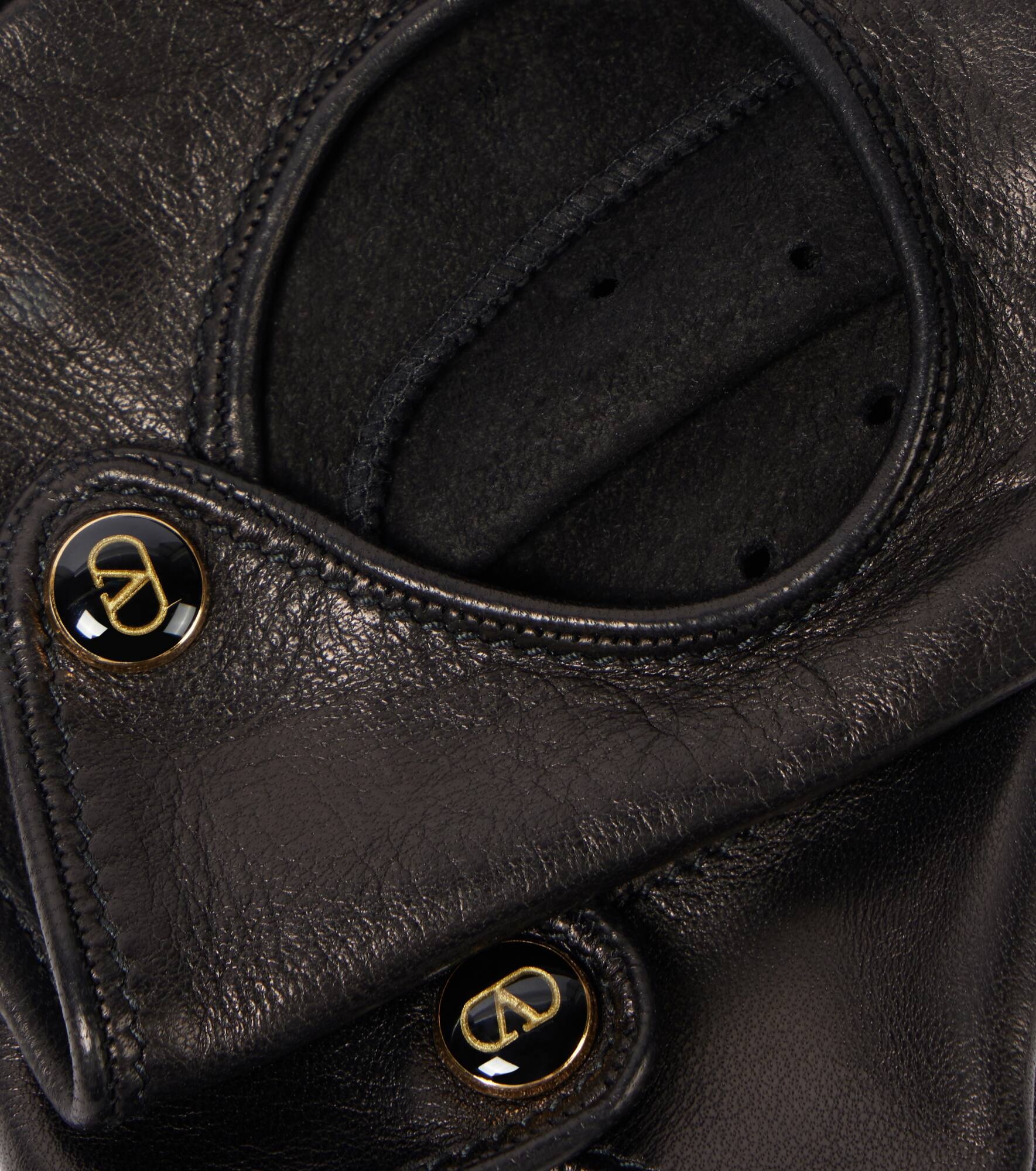Leather fingerless gloves - 2