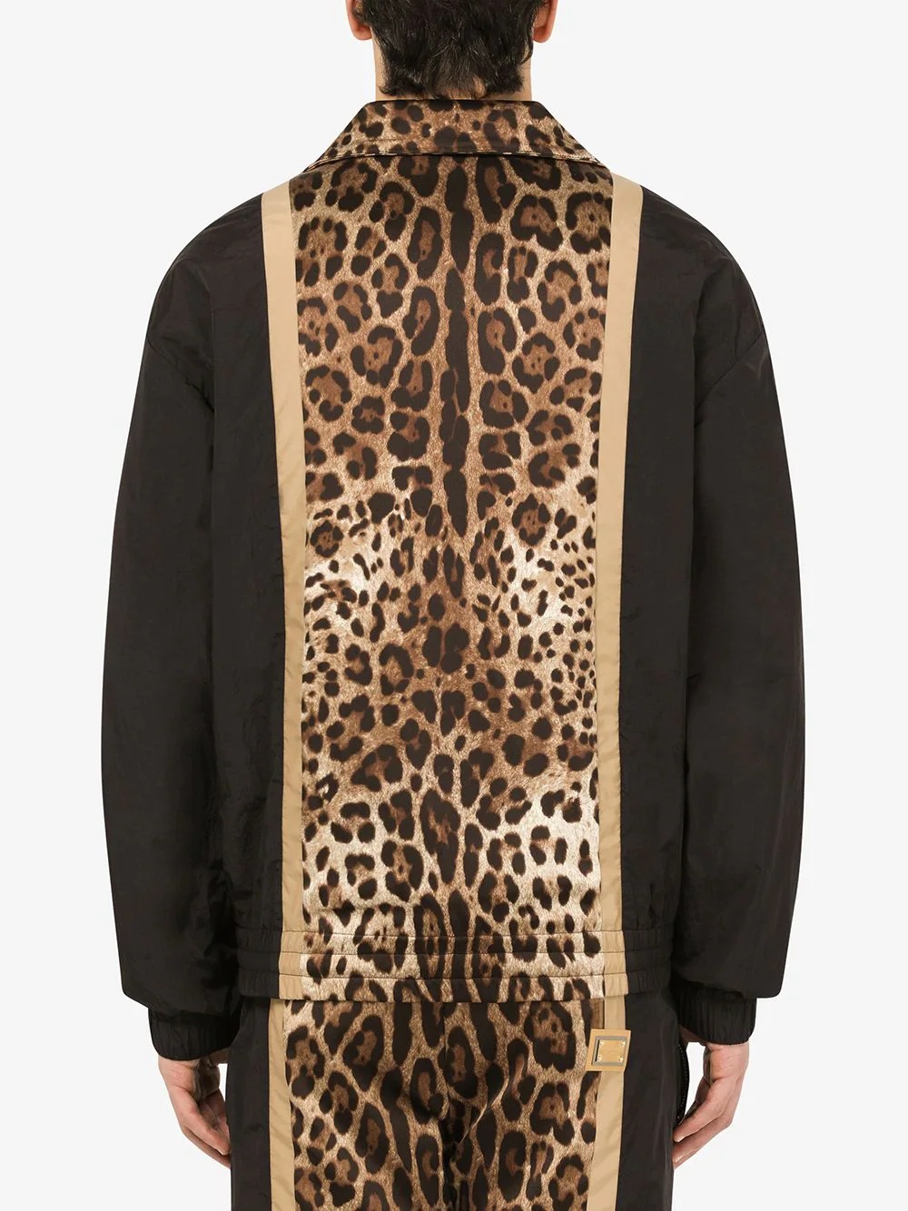 leopard print track jacket - 4