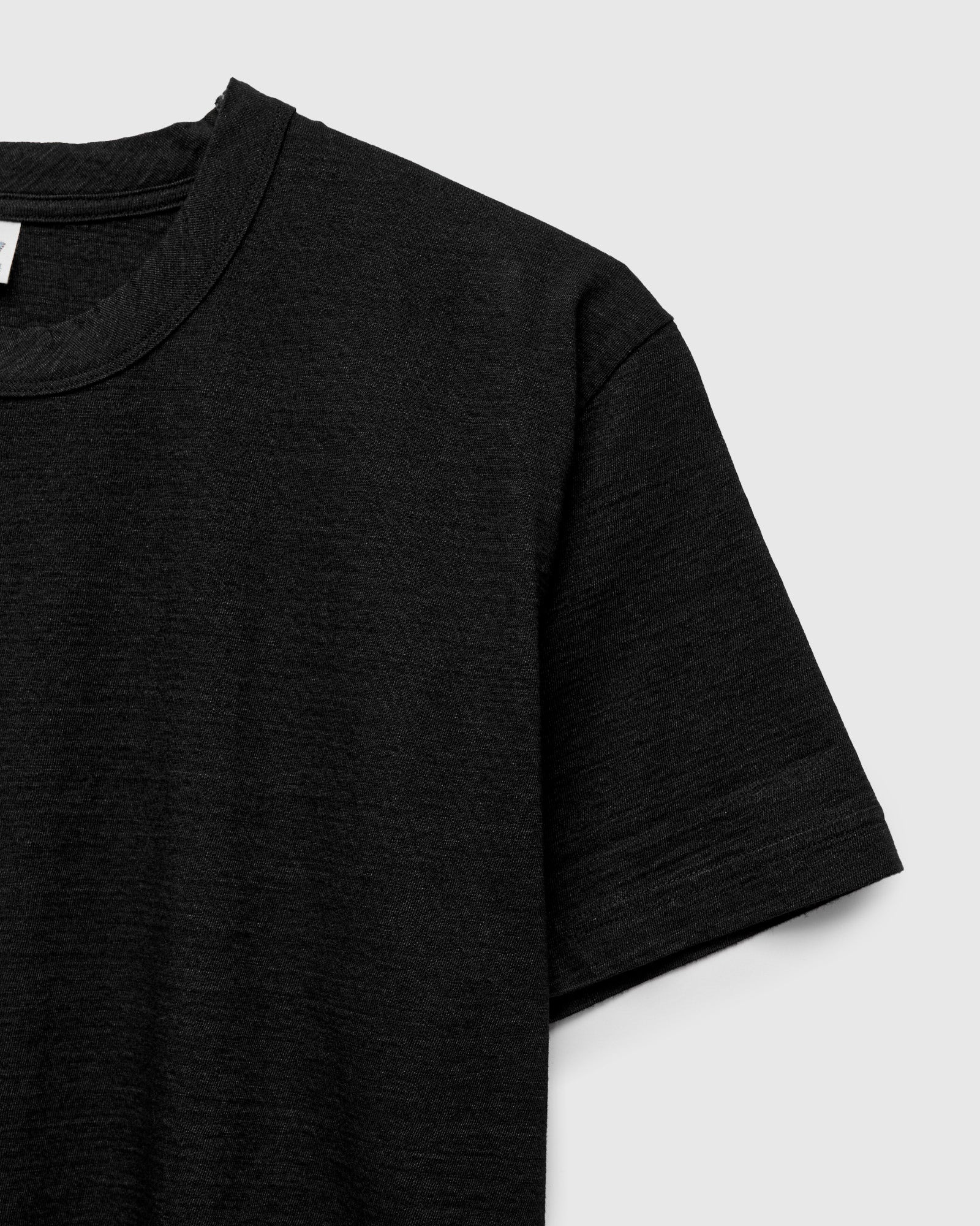 Yarn Dyed Knit T-Shirt in Black Indigo - 4