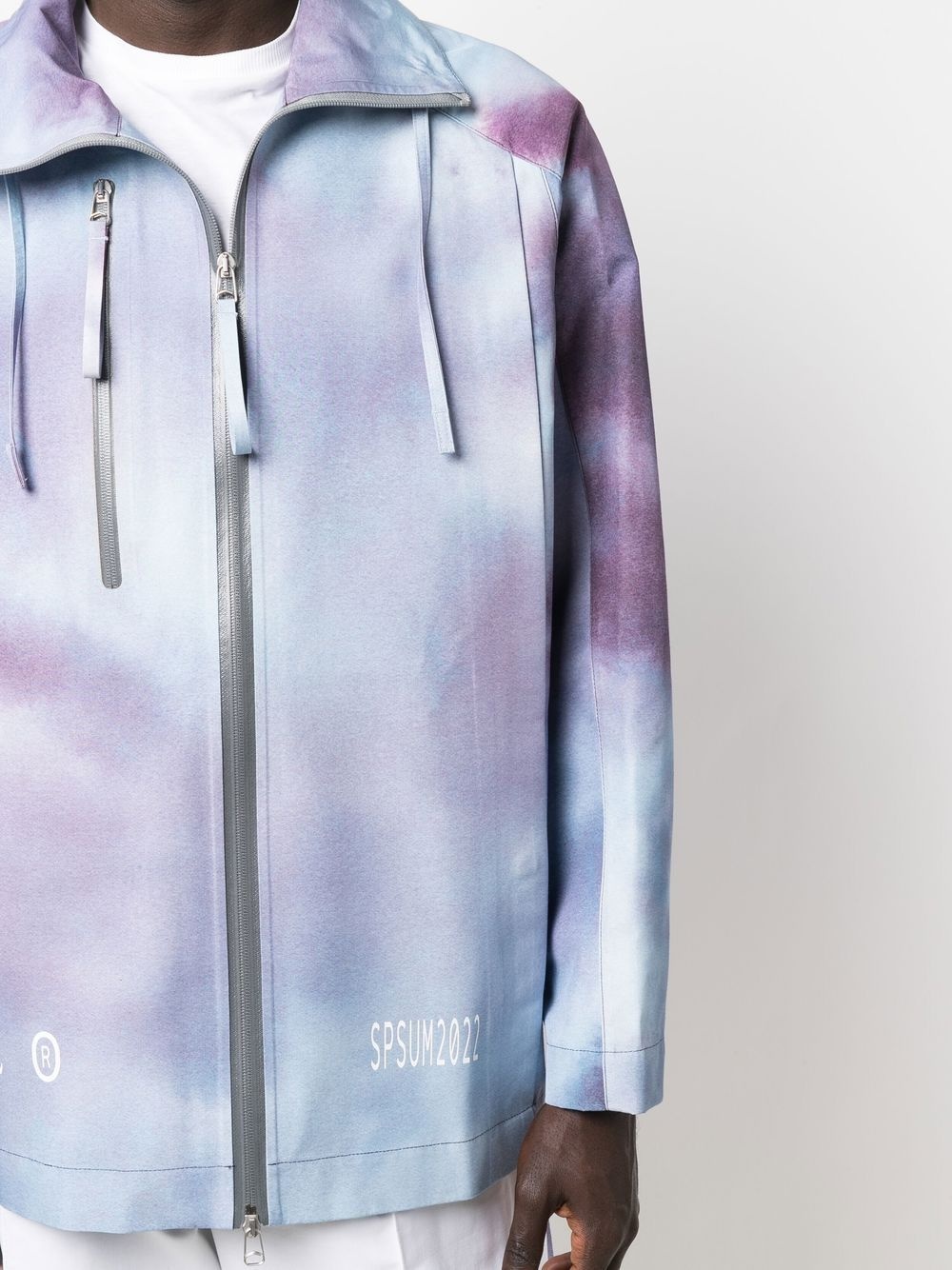 tie-dye zip-up lightweight jacket - 5