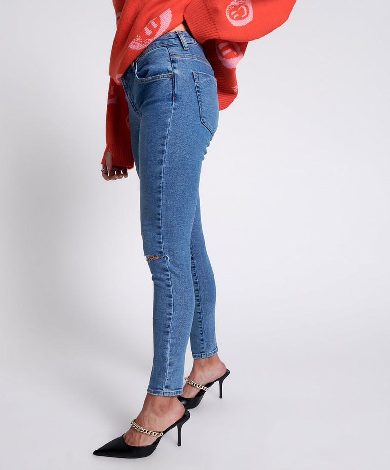 Freebirds Ii High Waist Stretch Skinny Denim Jeans - Pacifica 4