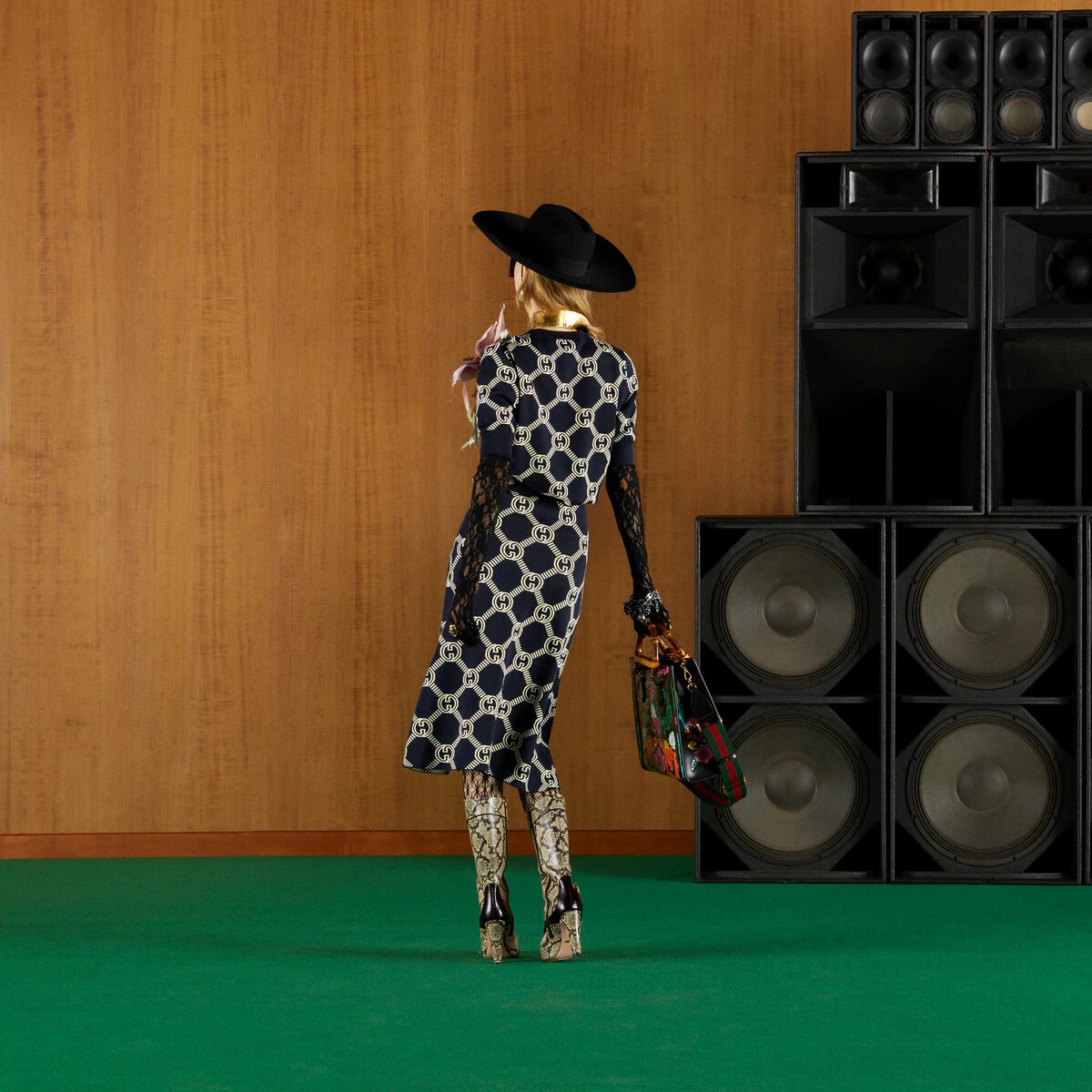 Reversible GG wool jacquard skirt - 3