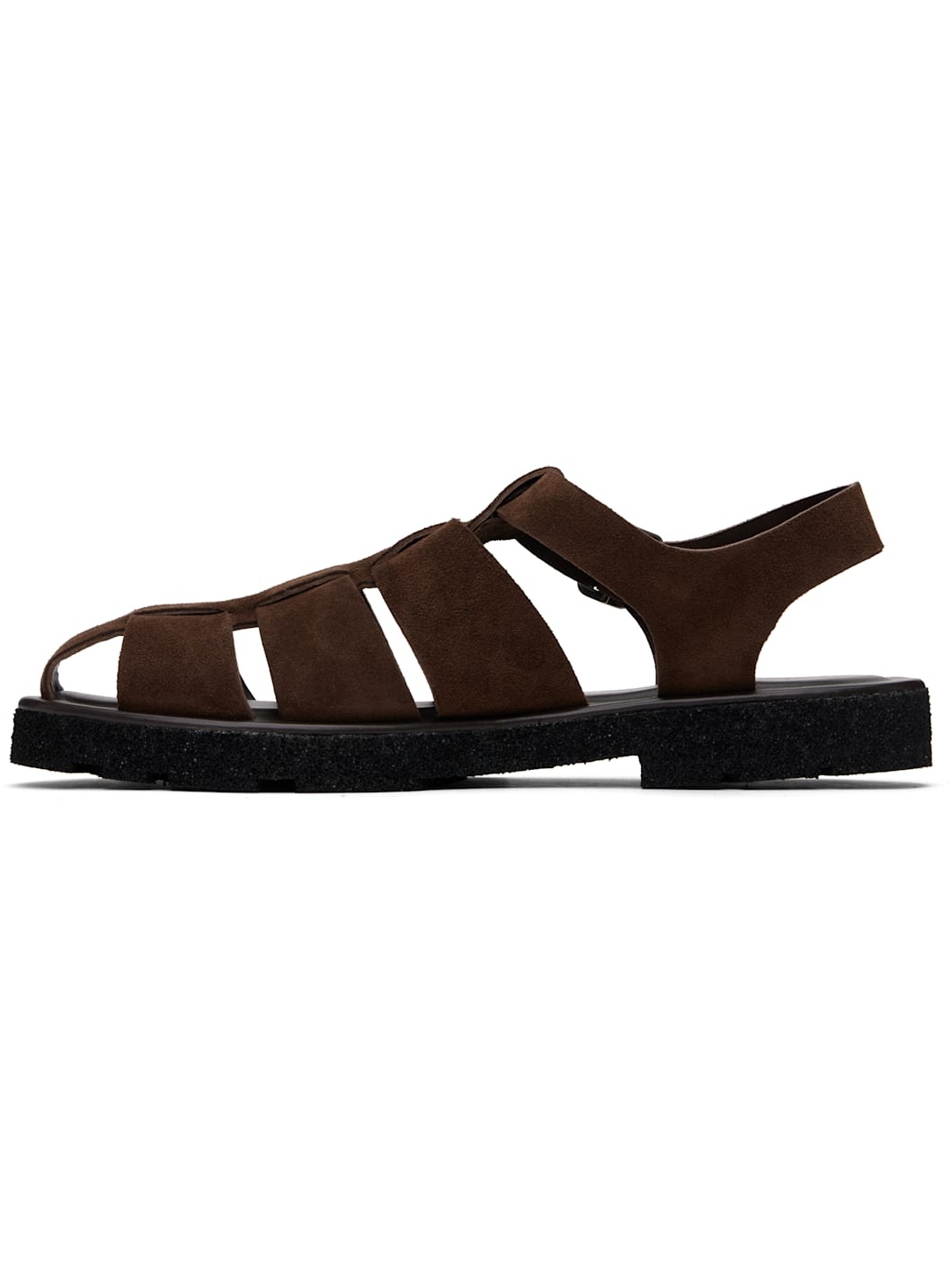 Brown Suede Sandoval Fisherman Sandals - 3