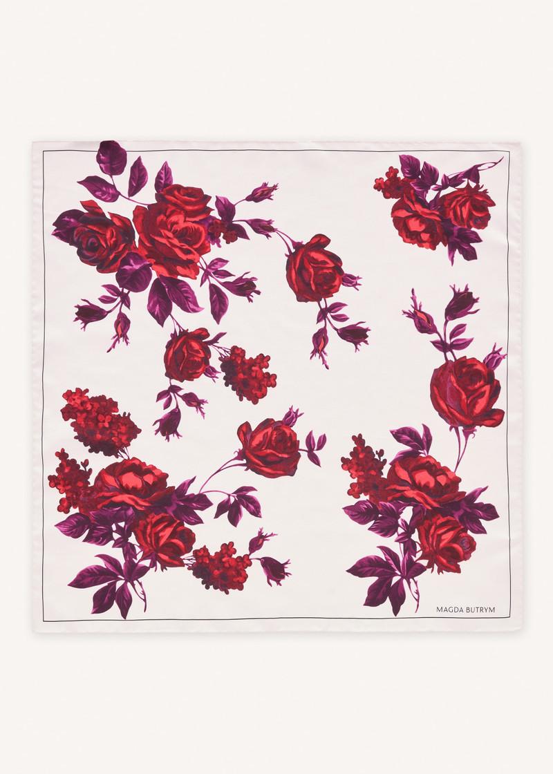 MAGDA BUTRYM Bloom silk scarf in violet outlook