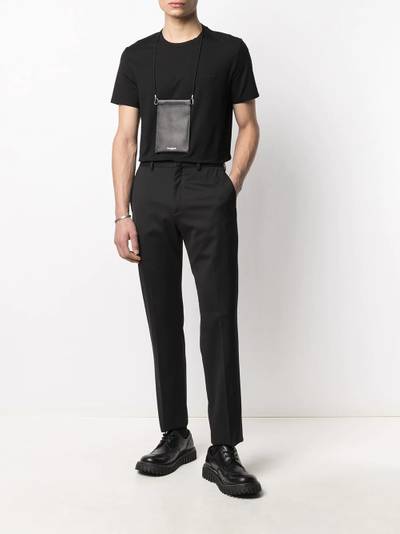 Prada logo-embroidered crew neck T-shirt outlook