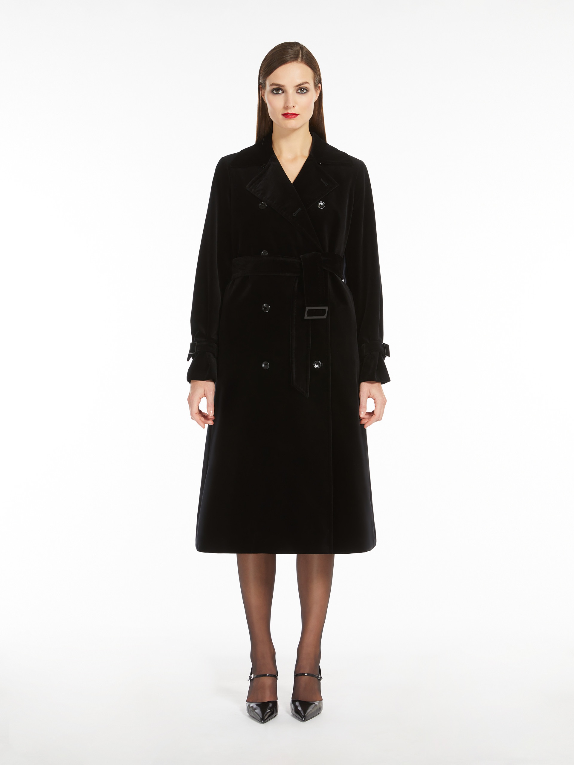 LANA Water-repellent velvet trench coat - 3