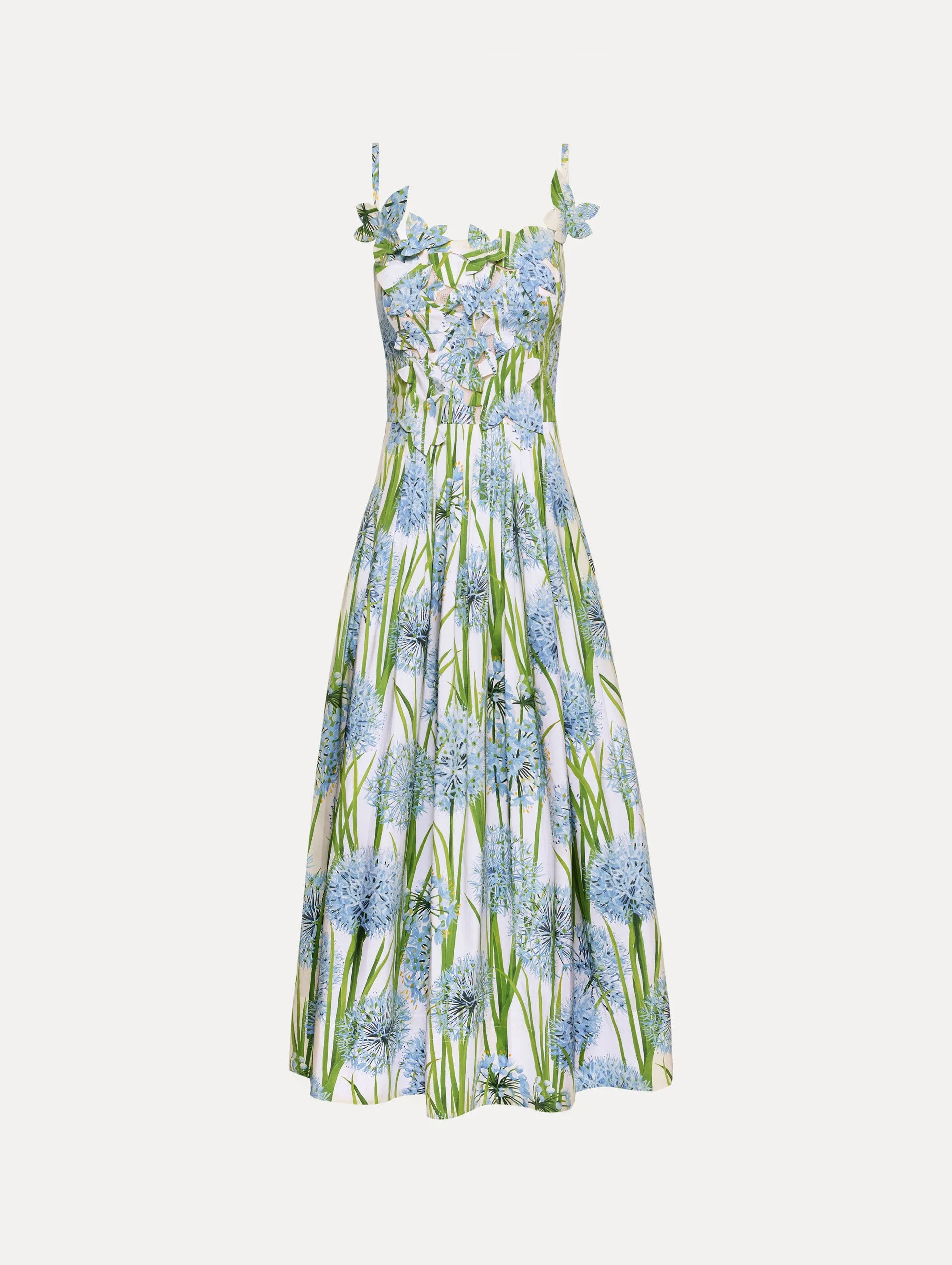 ALLIUM EMBROIDERED COTTON POPLIN DRESS - 1