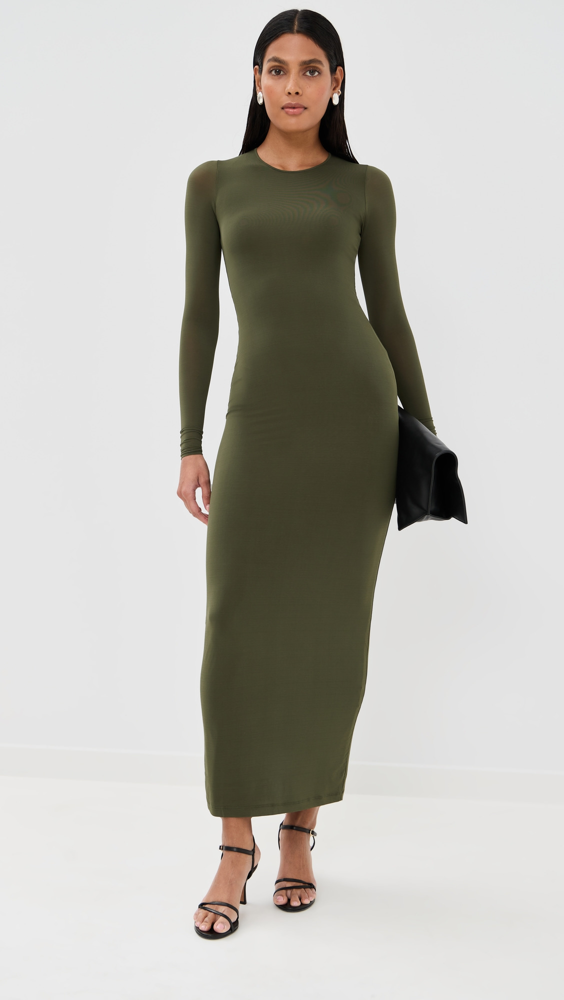 Sheer Long Sleeve Dress - 6