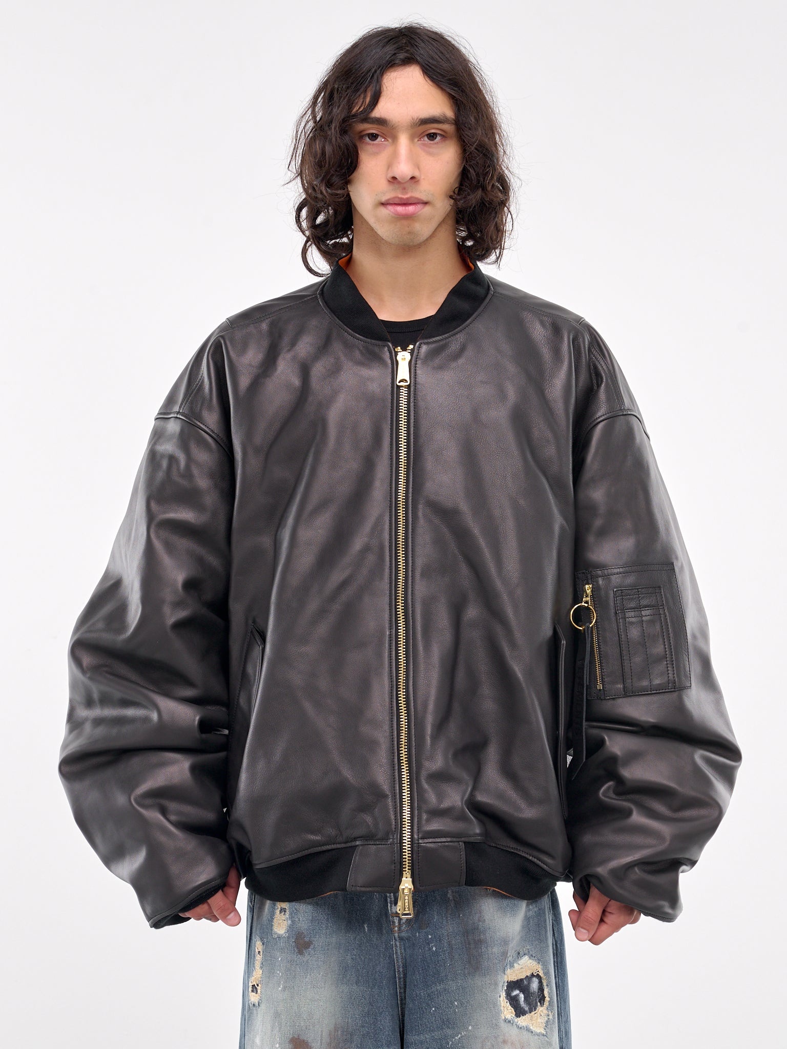 Vetements leather jacket hotsell