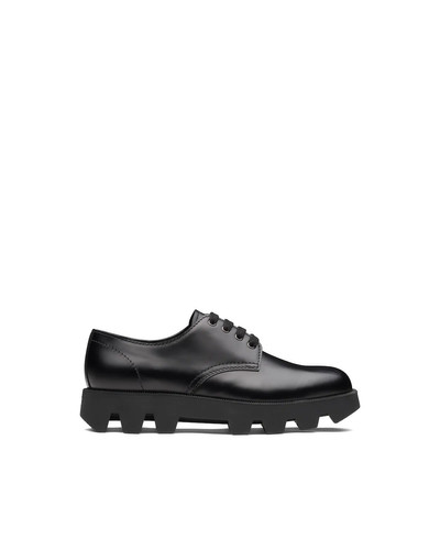 Prada Rocksand Brushed Leather Laced Shoes outlook