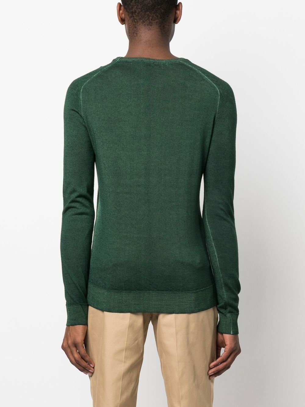 embroidered-logo crew-neck jumper - 4
