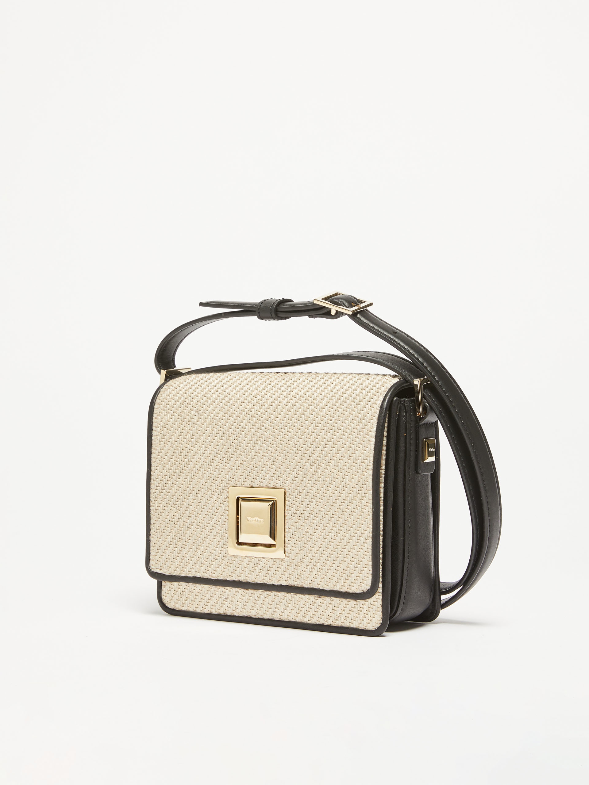 MMBAGSSTRAW MM Bag in leather and woven fabric - 2