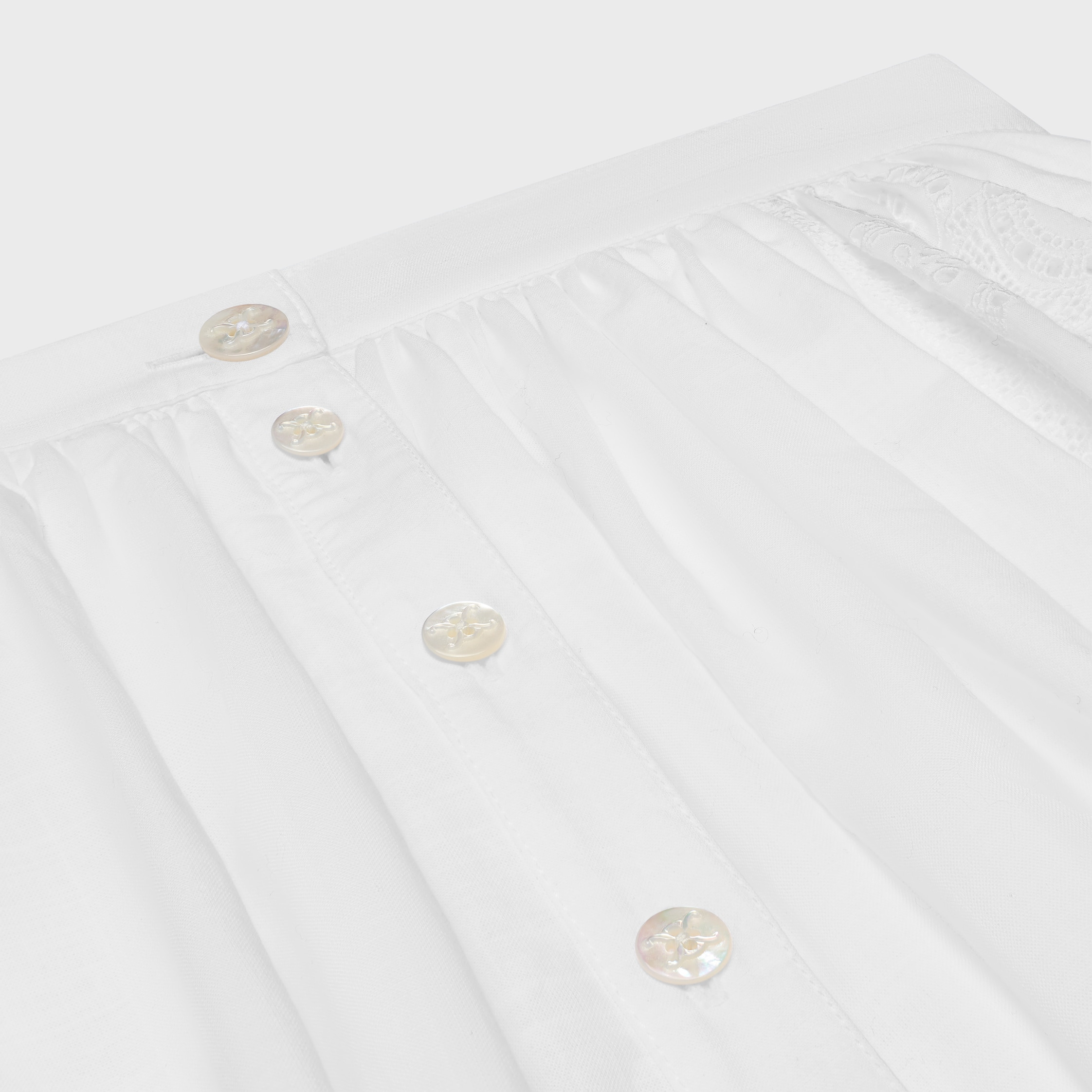 embroidered midi skirt IN cotton cambric - 3