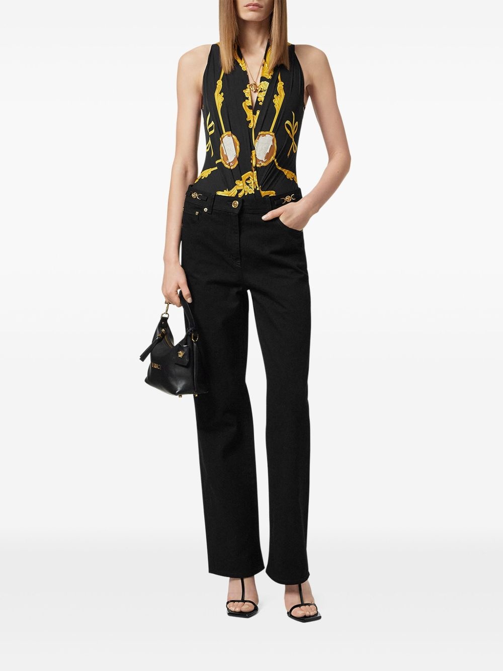 barocco-print bodysuit - 2