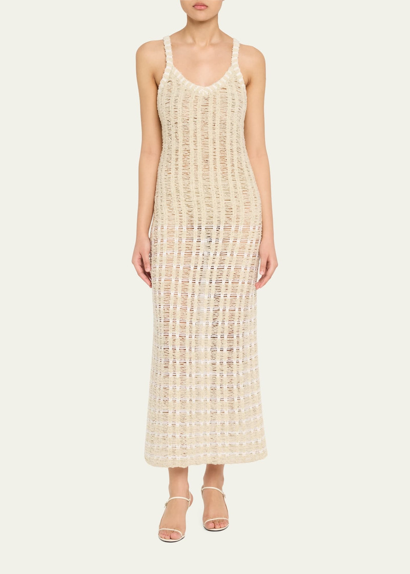 ZANKOV Libania Ice Stripe Knit Dress outlook
