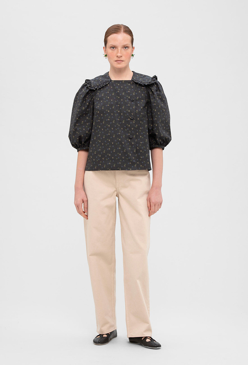 Brooke Blouse - Black Ditzy Floral 5