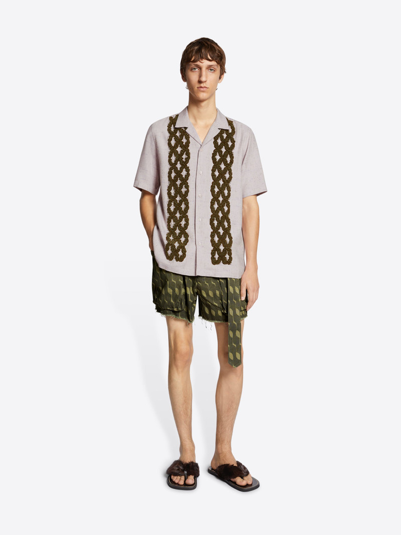 Dries Van Noten BELTED COTTON SHORTS outlook