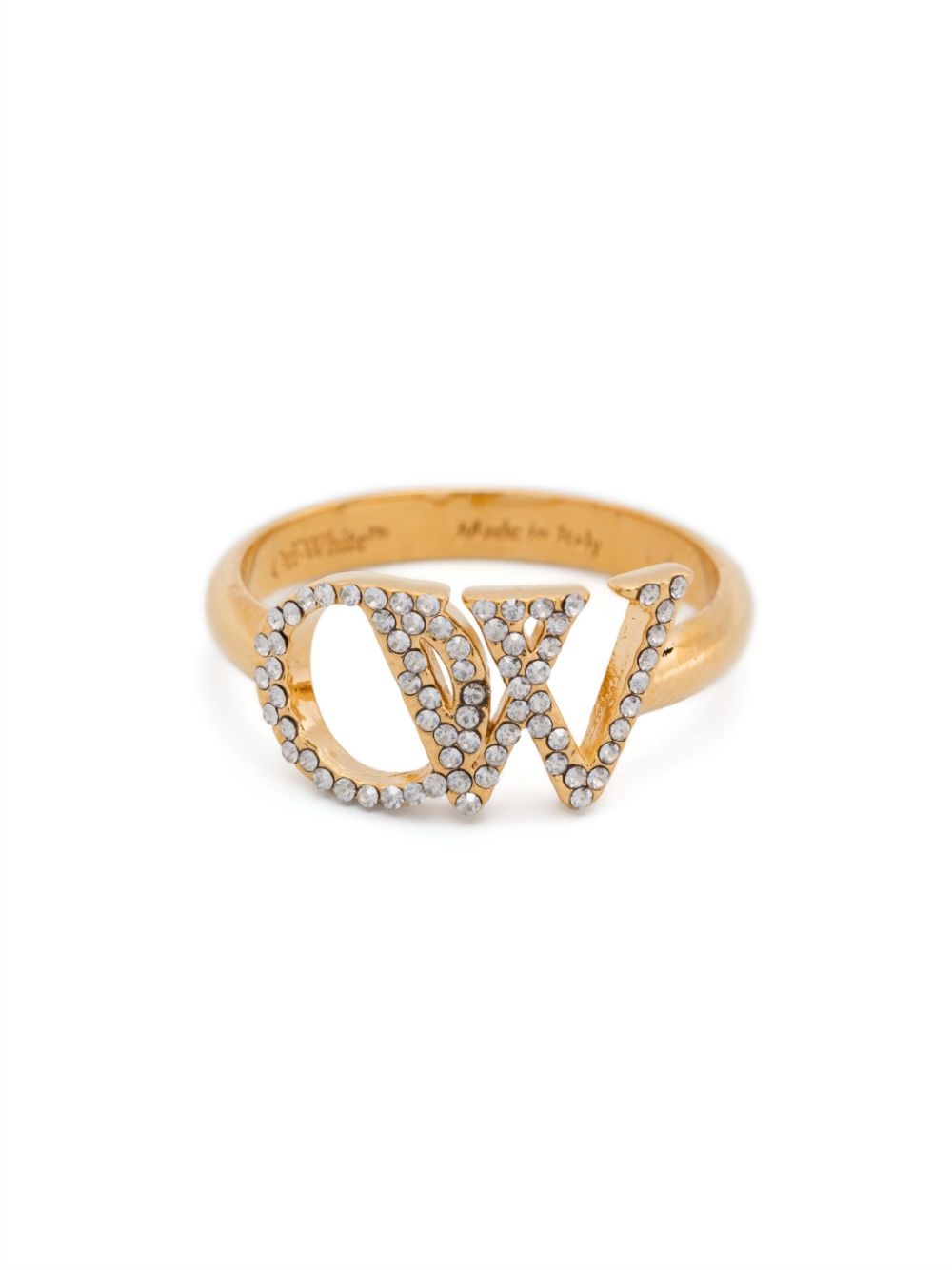 rhinestone-embellished ring - 3