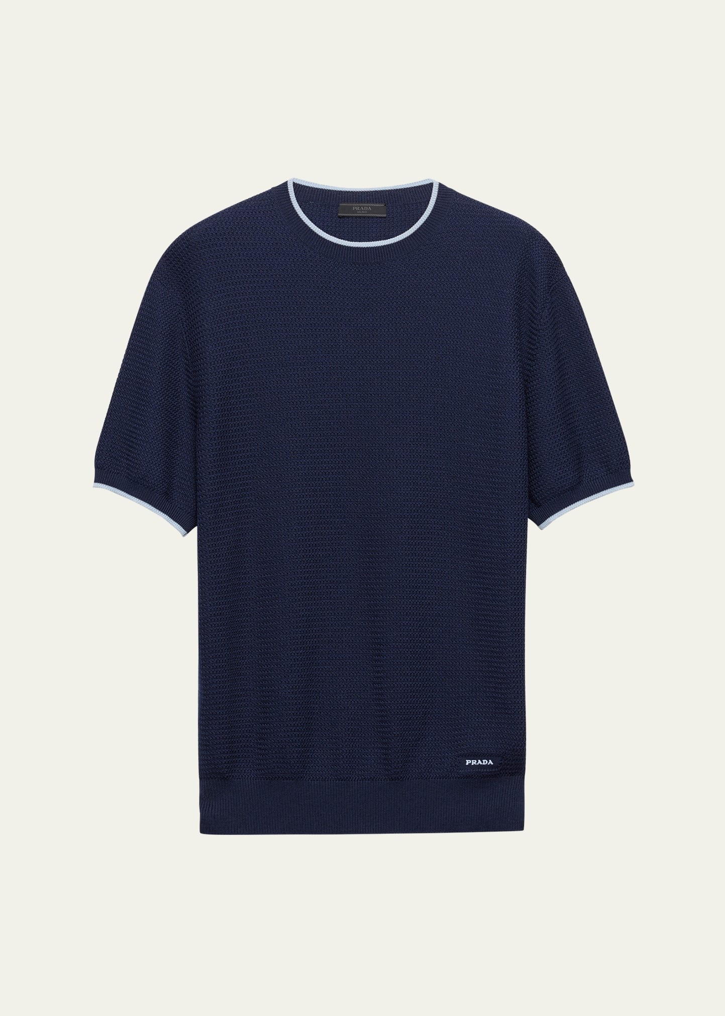 Men's Silk-Cotton Mesh Sweater - 1