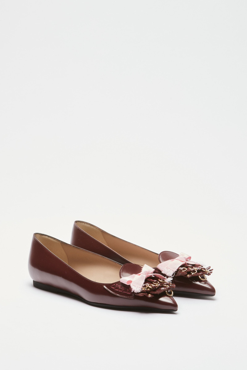 POINTED BALLERINAS WITH FRINGES AND STUDS 1