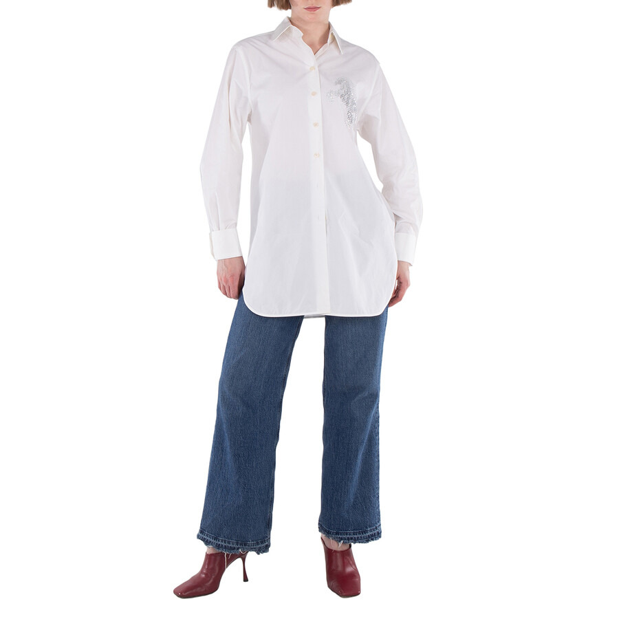Stella Mccartney Crystal-Embellished Horse Shirt - 6
