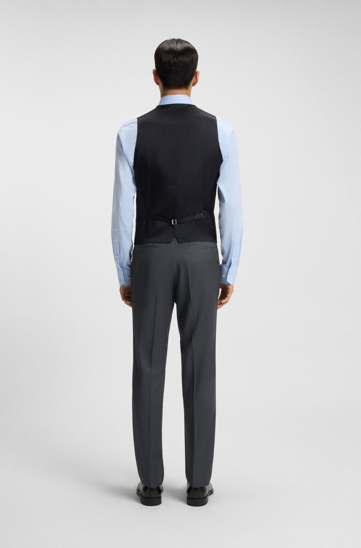 SINGLE-BREASTED WAISTCOAT IN VIRGIN-WOOL SERGE - 4