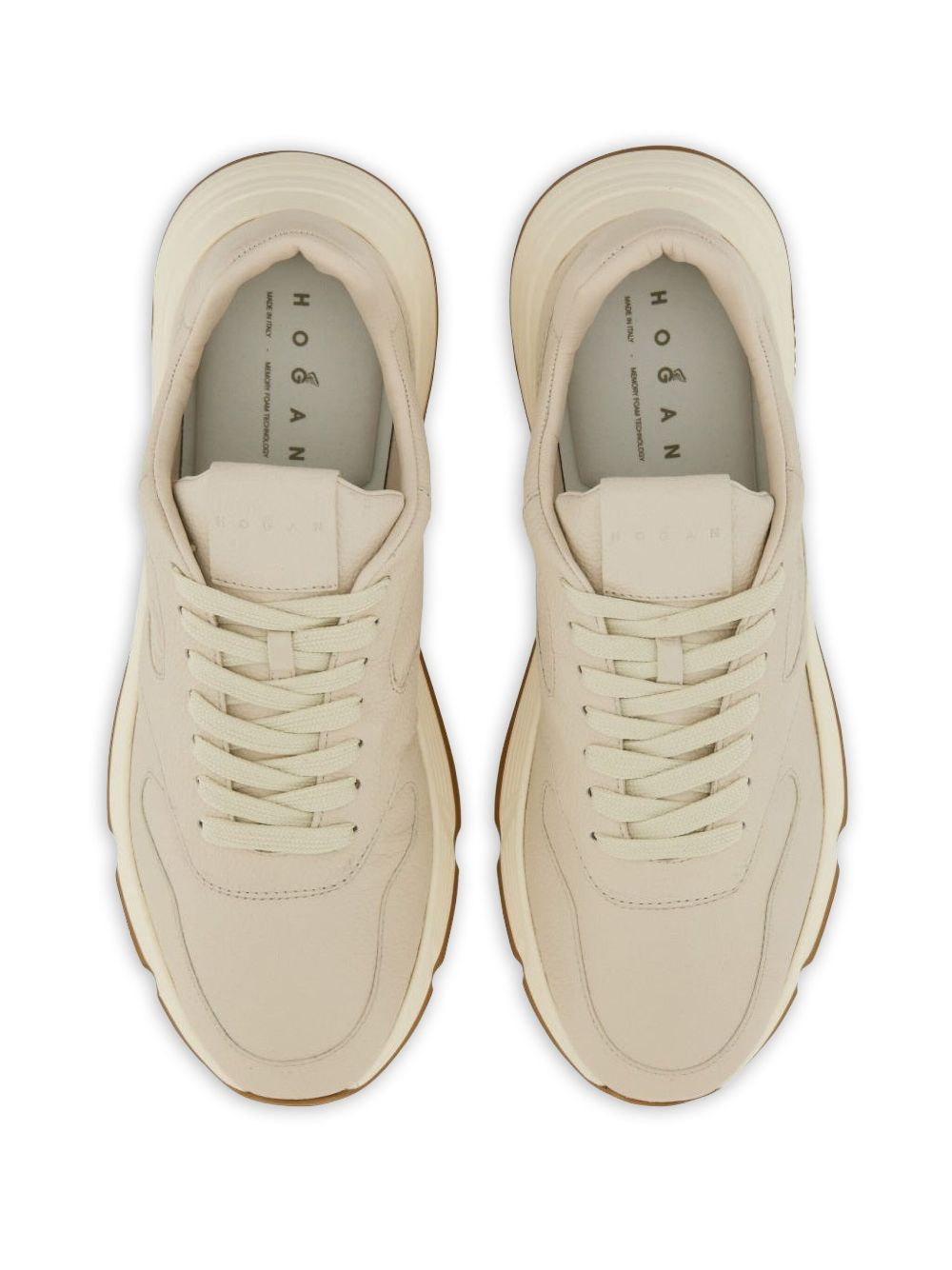 leather lace-up low-top sneakers - 5