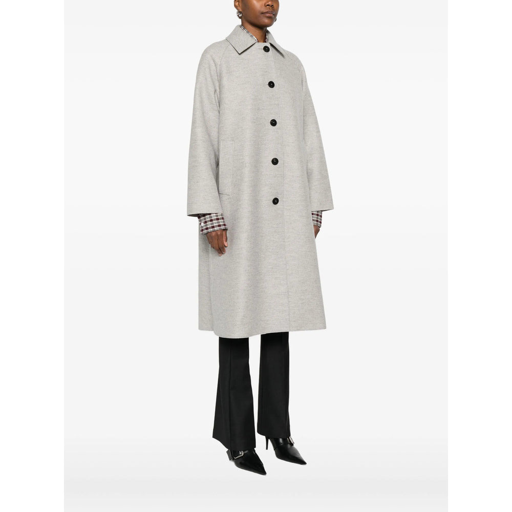 Harris Wharf London Neutrals Coats - Single Breasted Coats Women - 4