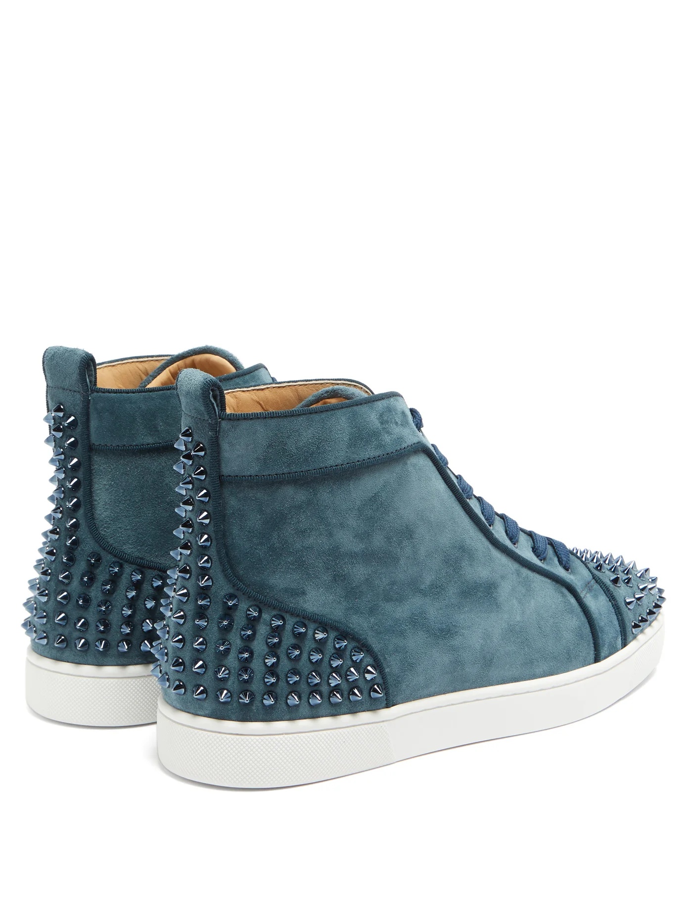 Lou Spikes high-top suede studded trainers - 4