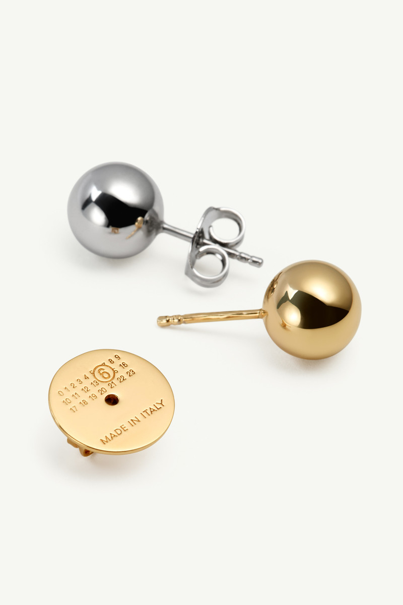 Two-tone orb cluster earrings 3