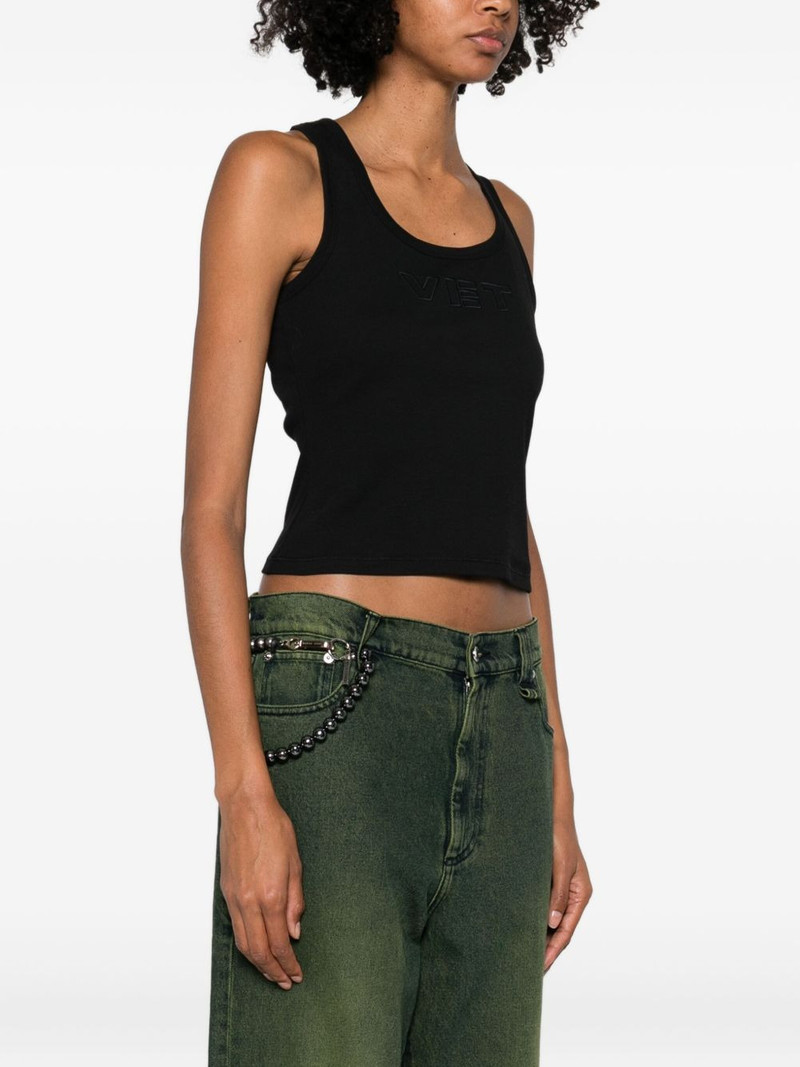 logo-embroidered tank top 3