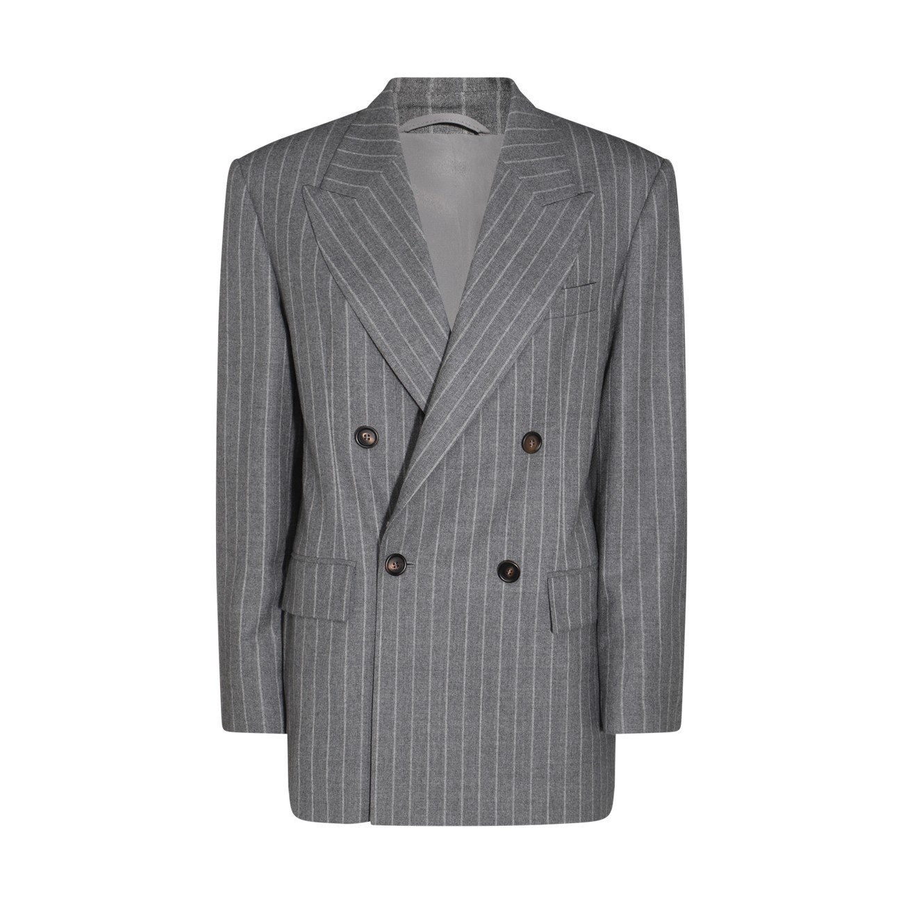 Brunello Cucinelli grey wool blazer | angelominetti | REVERSIBLE