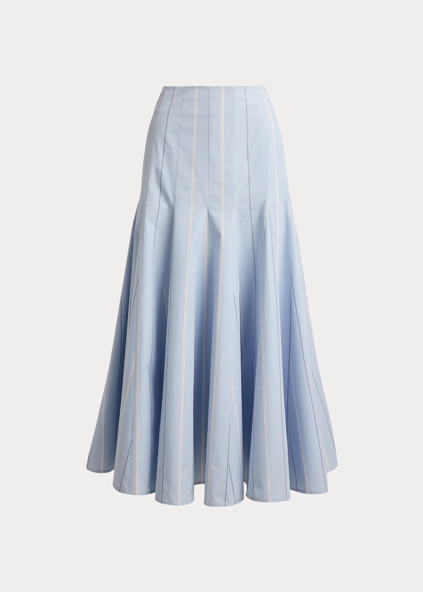Striped Cotton A-Line Skirt - 1