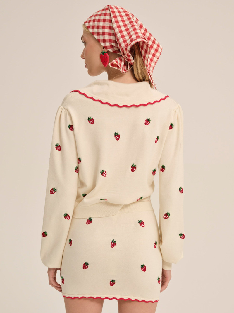 For Love & Lemons Strawberry Jam Cardigan outlook
