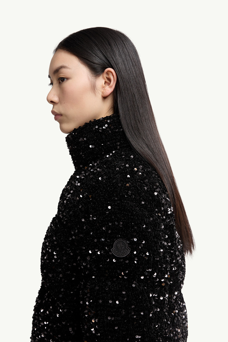 Louvi Sequin-Embroidered Short Down Jacket 4