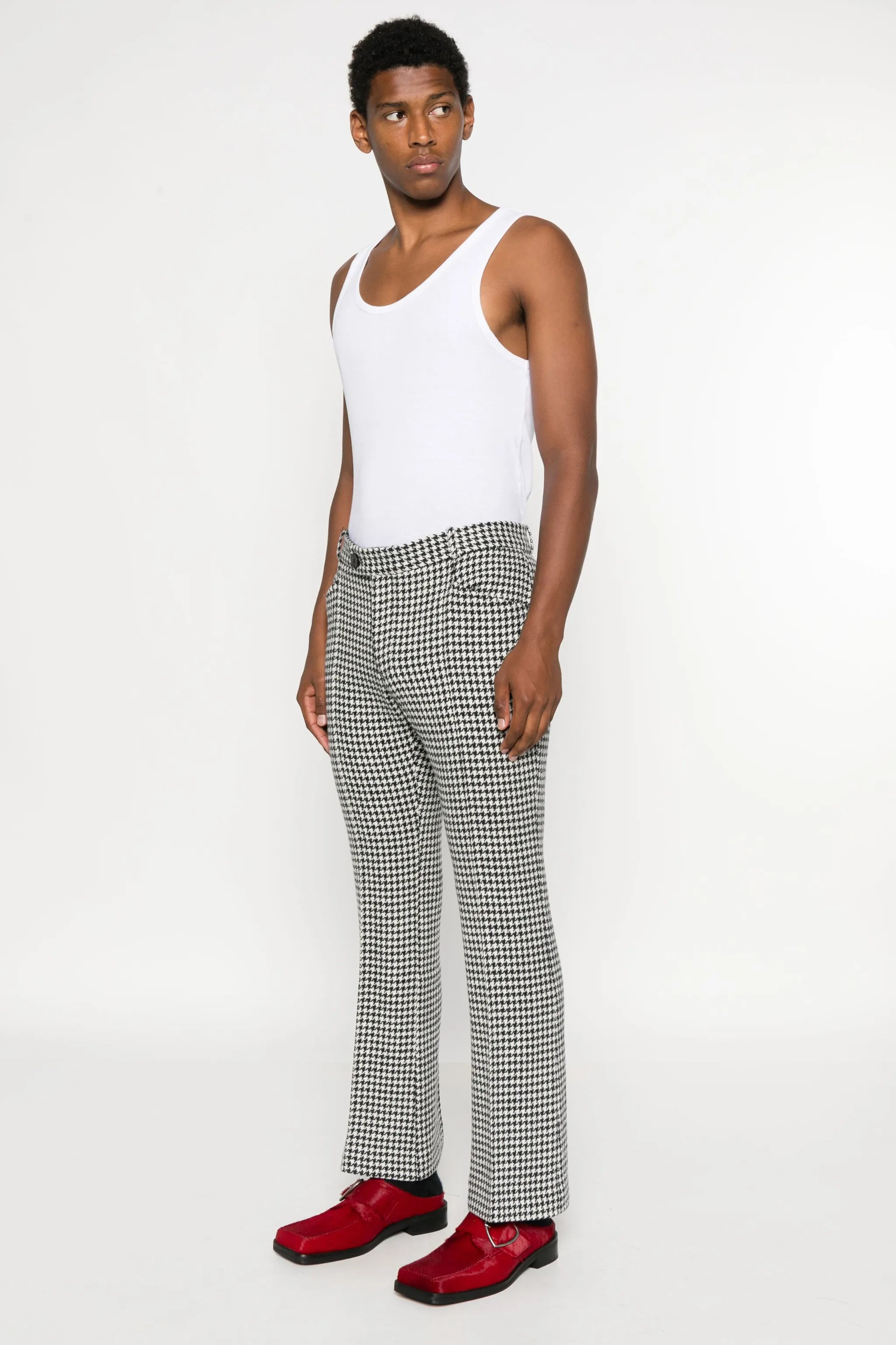 Ernest W. Baker Houndstooth Wool Trousers - 2