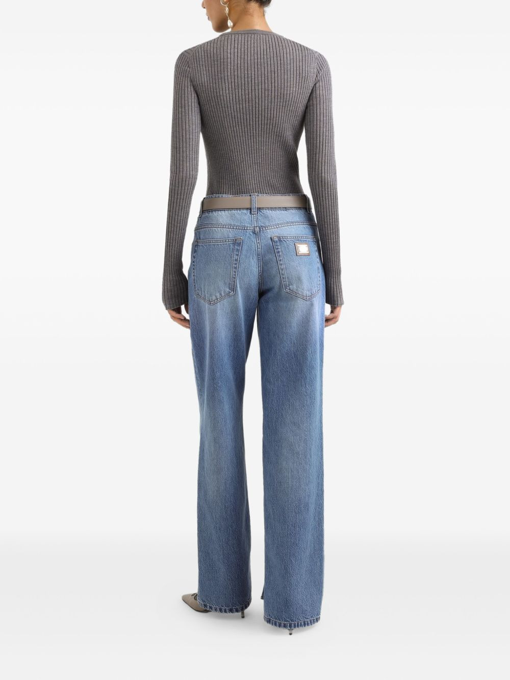 logo-plaque jeans - 3