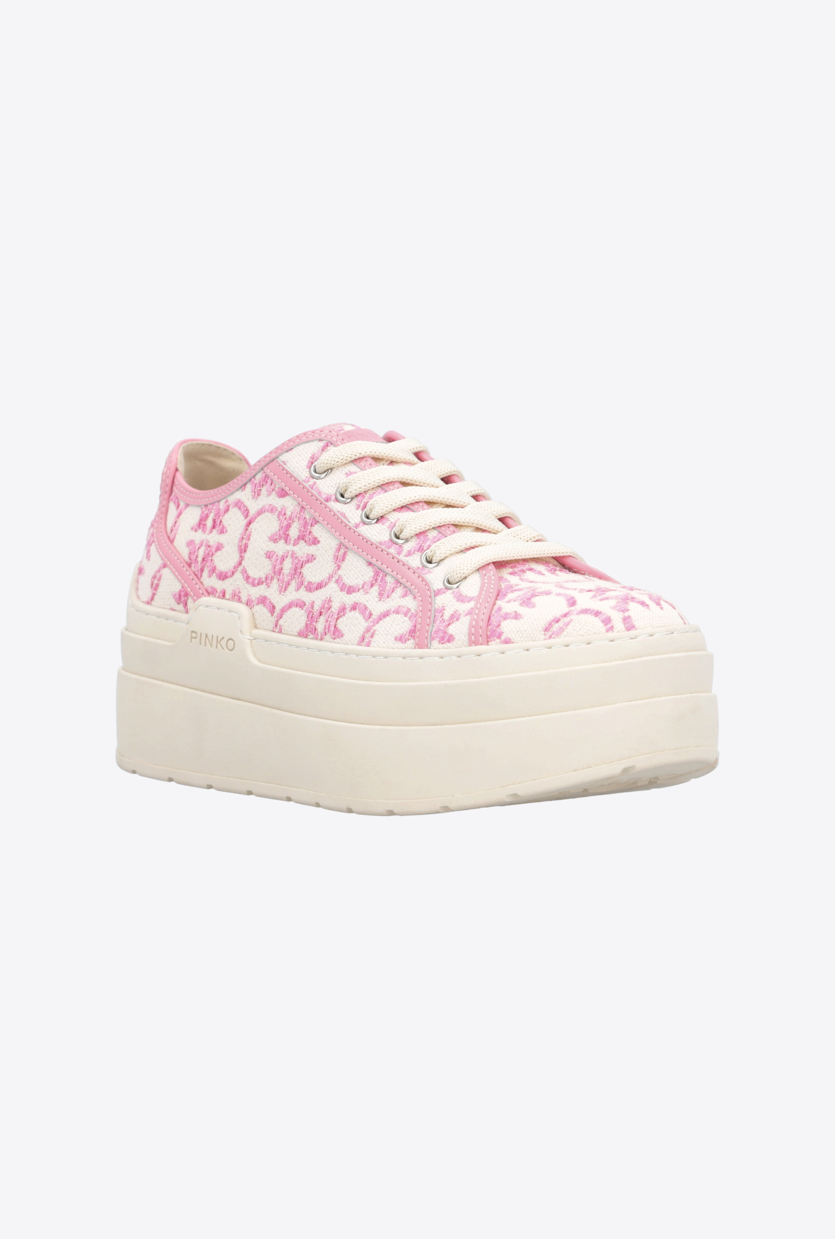 LOVE BIRDS MONOGRAM PLATFORM SNEAKERS - 2