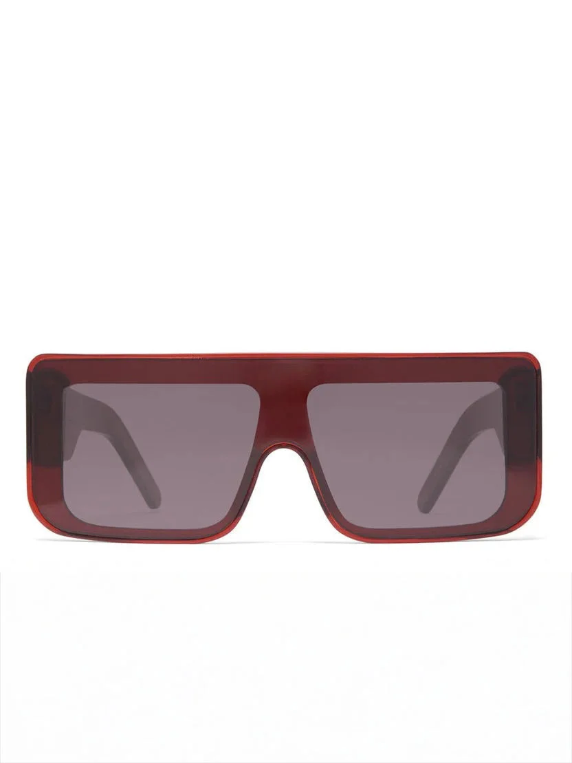 DOCUMENTA SUNGLASSES - BLOOD TEMPLE/BLACK LENS - 1