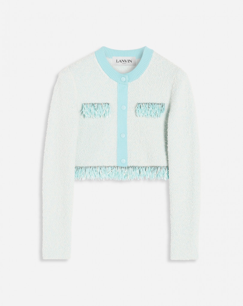 BOUCLÉ KNIT CARDIGAN - 1