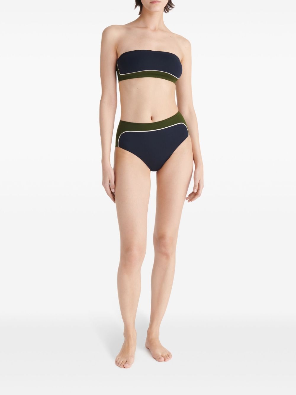 Club Bandeau contrasting bikini top - 2