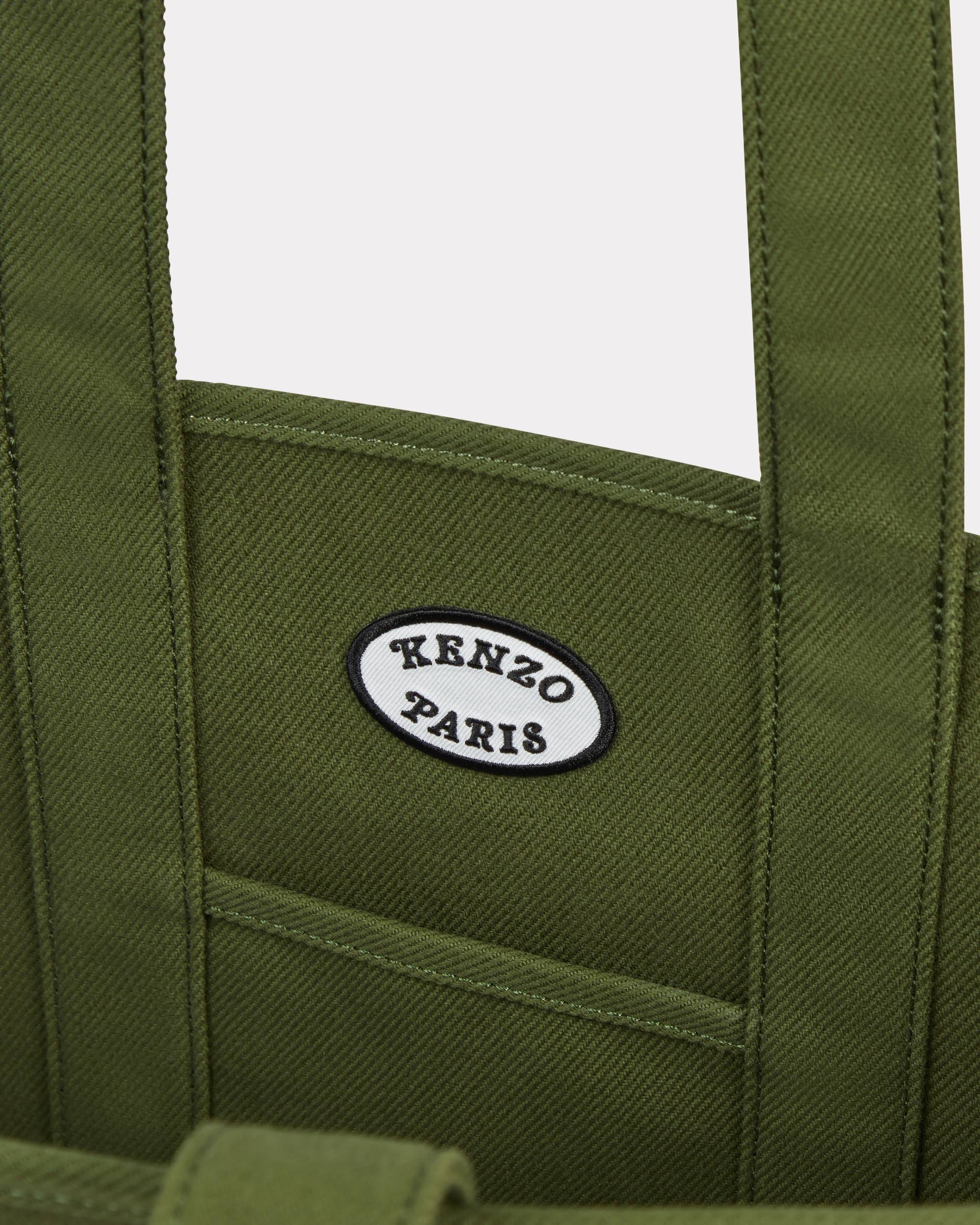 【送料&関税込】Olive Green Canvas Kenzo Utility Reversible KENZO 'KENZO VERDY MARKET' reversible large tote bag in